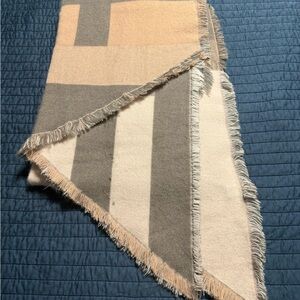NWOT Geometric Fringe Scarf